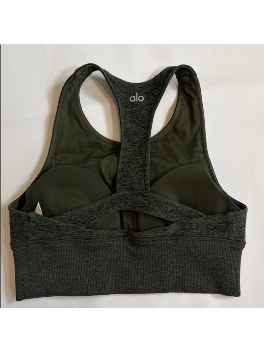 ALO Yoga Women’s Sports Bra Alosoft Serenity Sports Bra Hunter Heather size XS - Picture 6 of 9